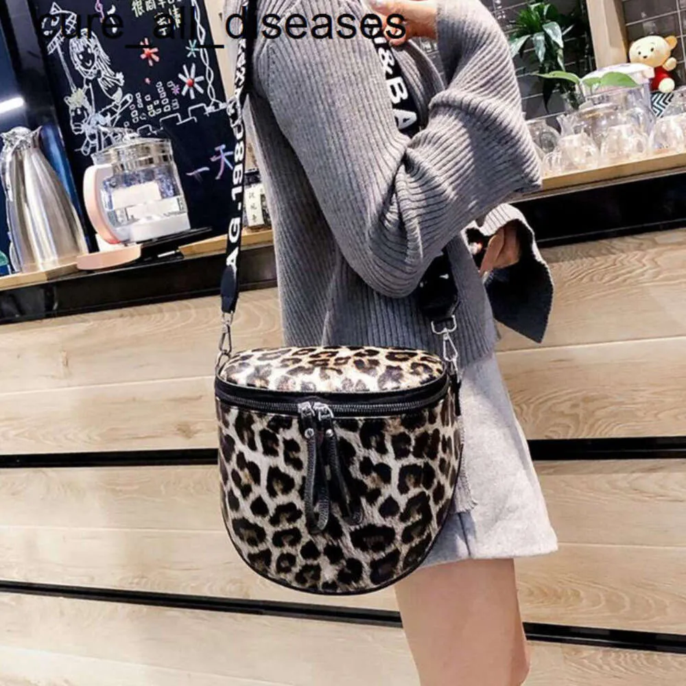 Leopard Print Bucket Womems Bag Pu Leather Crossbody Bags Messenger 2024 Female Shoulder Handbag