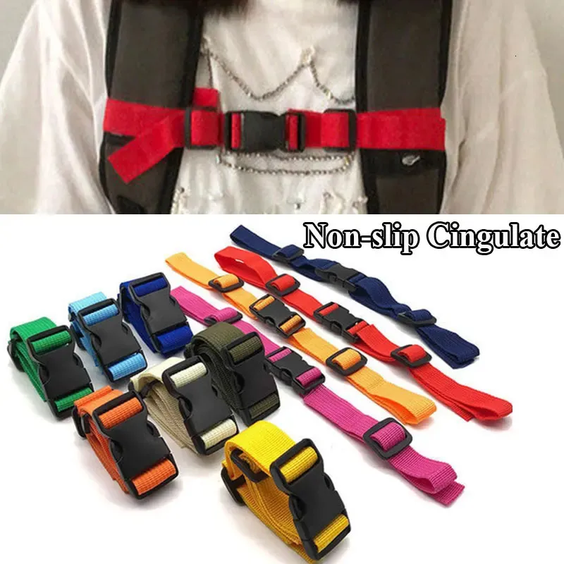Accesorios de piezas de bolso Mochila al aire libre ajustable para niños Correa para el hombro Cinturón de fijación Tirador antideslizante Accesorios para el pecho duraderos 231219