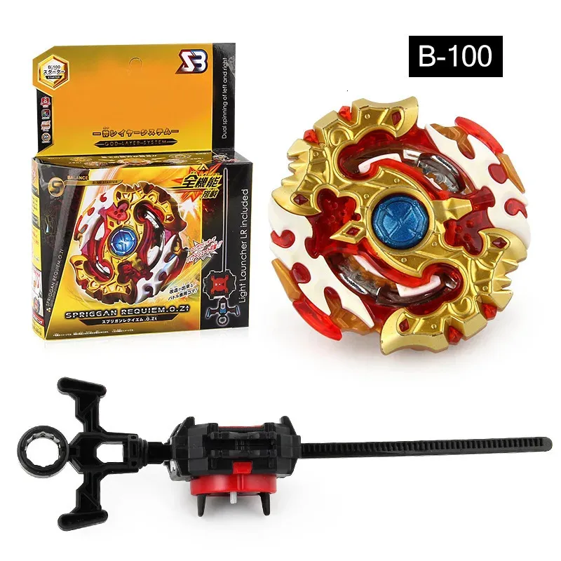 Burst B100 Spriggan Requiemozt Spinning Top Light Launcher LR inkluderade Gyro Toy for Children 231220