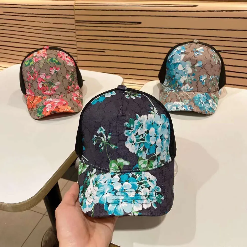 Modne kwiaty drukuj wszechstronny projektant hat designer hat family flower baseball czapka siatka letnia na zewnątrz setka krem ​​1iAidk