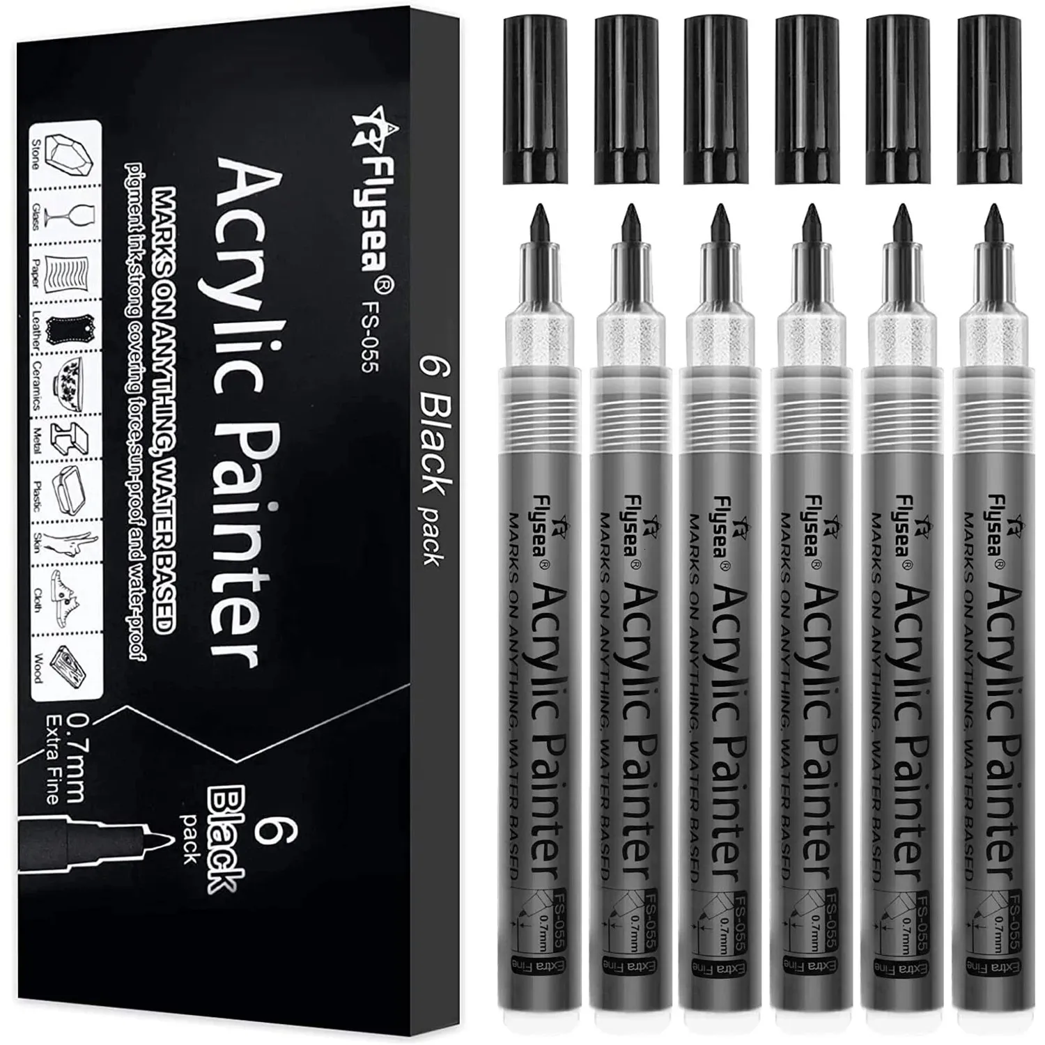 PINTAR Black & White Markers - Outline Watercolor Paint Pens - Drawing- Pintar A