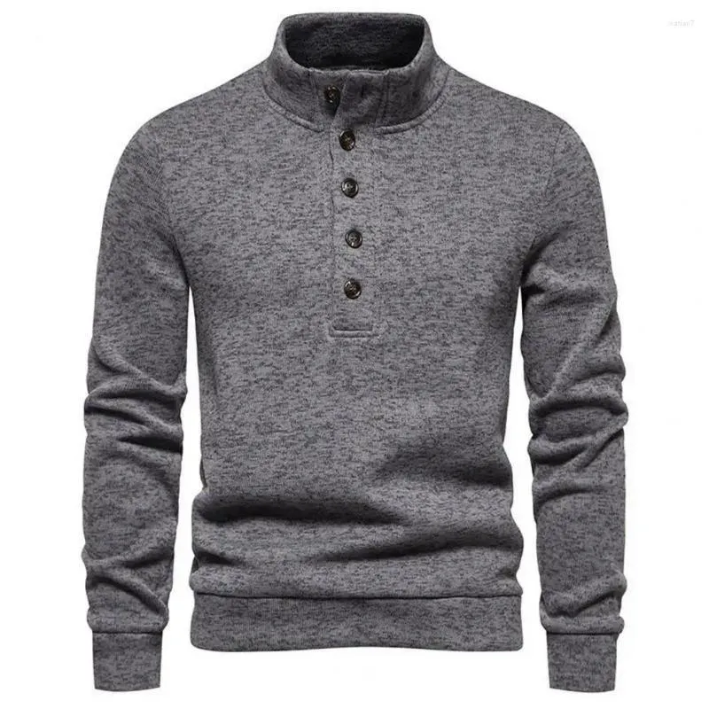 Herentruien Witte Turtleneck Button Sweater voor mannen Herfst Winter Lange mouw Gebreide Heren Casual Soft Lightweight Bottoming Shirt