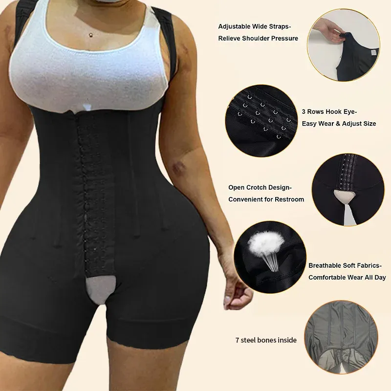 Women's BBL Faja Tummy Control Body Shaper High Compression Post Surgery  Shapewear Colombian Girdle Waist Trainer