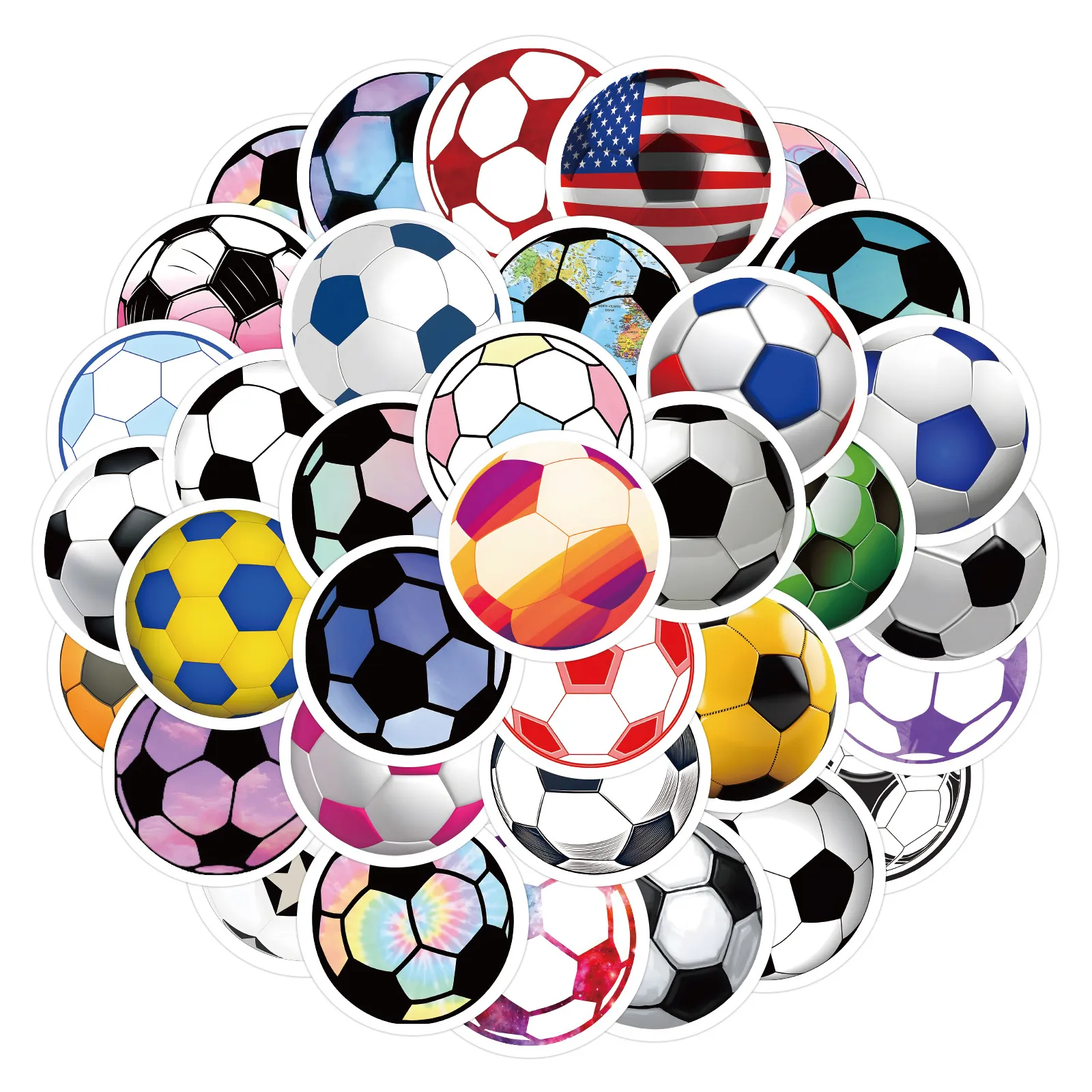 Football Sticker Pattern DHgate.com:60PCS Personality Football Pattern Stickers Cartoon Ball ...