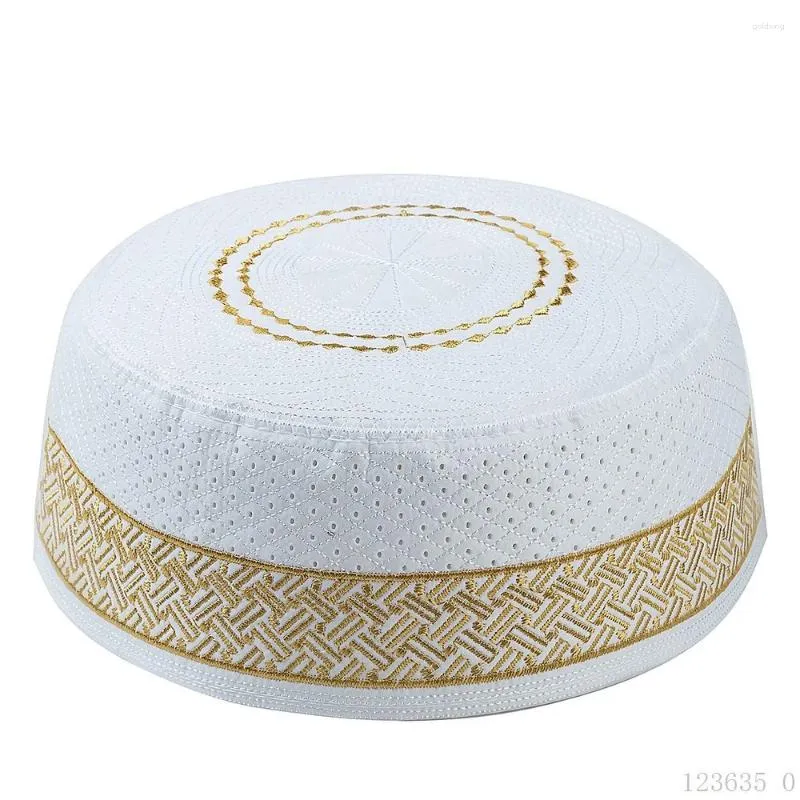 Vêtements ethniques Chapeau musulman arabe pour hommes culte islamique homme brodé Hui casquette de prière saoudienne Eids Kipa Judio vente en gros goutte