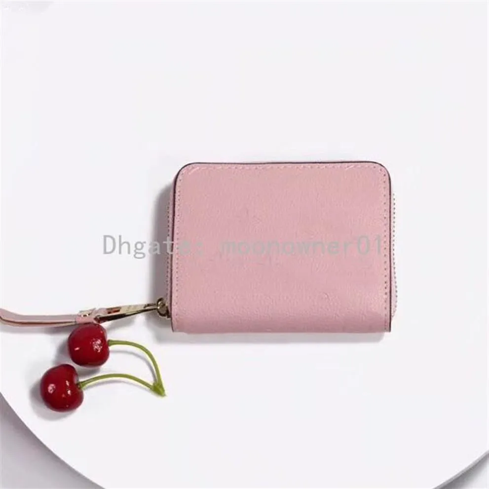 Leather designer short wallet for women fashion leather purse money bag zipper pouch coin purse pocket note designer clutch Victor303i