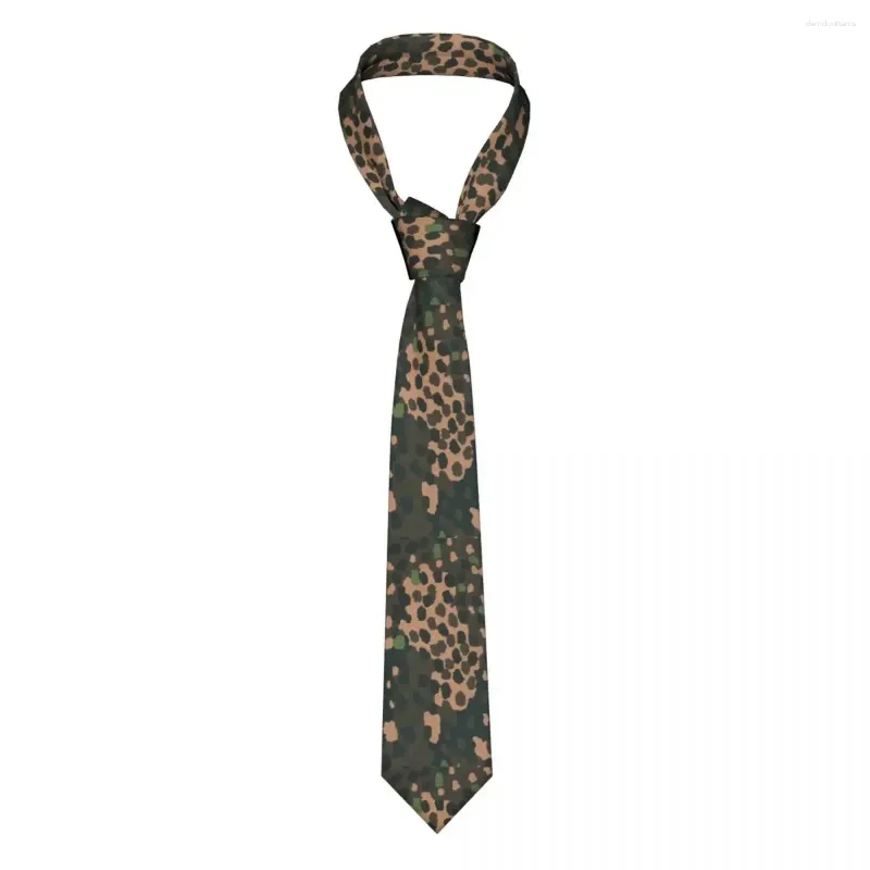 Bow Ties Pea Dot Camo Slitties Casual Polyester 8 cm bred Multicam Militär nacke för män Dagliga slitage Cravat Wedding Accessories Office