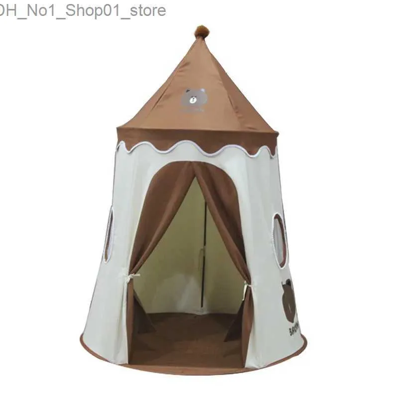 Toy Tents Kids Tuy Tent Indoor Outdoor Gamp Garden Tipi Princess Castle Polding Cubby Toys Tent Baby Room House Teepee Toy Gifts Q231220