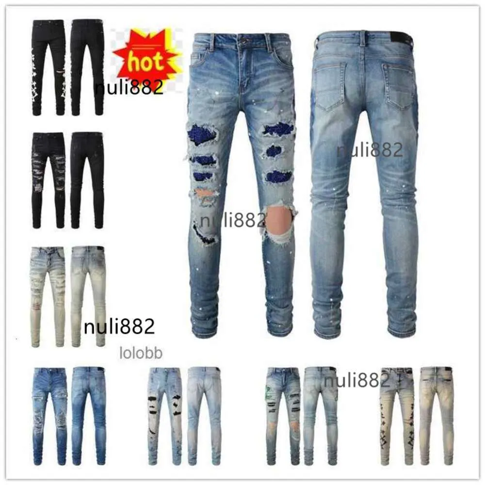 New Arrivals amirly Mens Luxury Designer Denim Jeans Holes Trousers Jean COOLGUY Biker Pants Man Clothing #024 2024