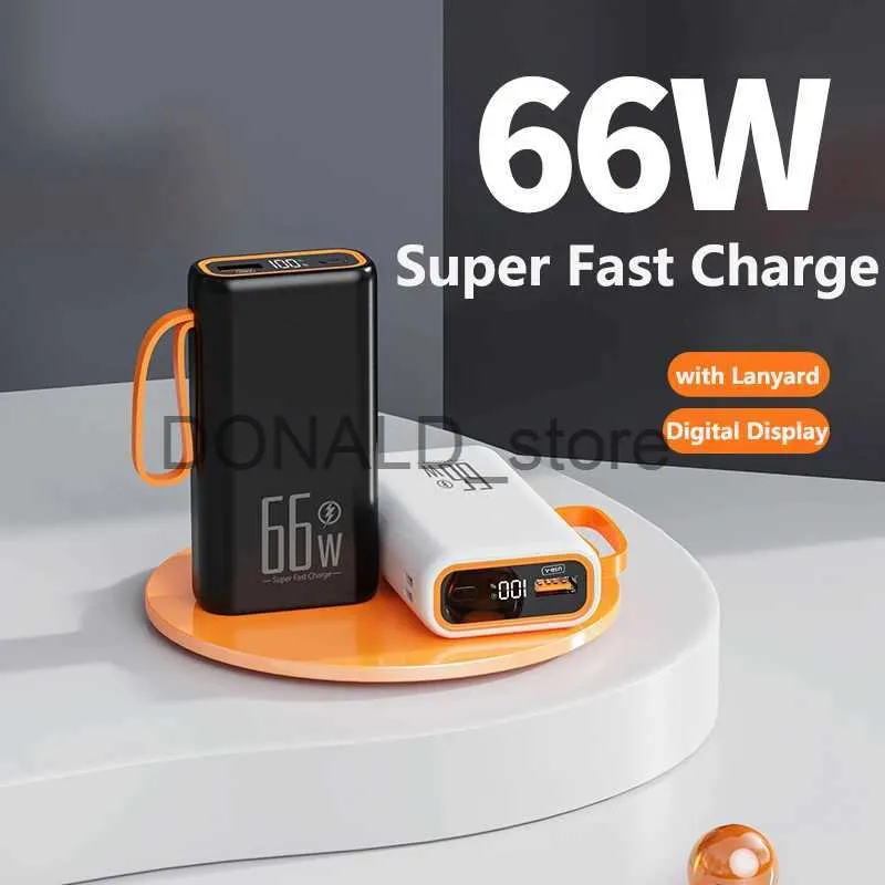 Handy-Powerbanks Power Bank 30000 mAh mit 66 W PD Schnellladung Powerbank Tragbares Ladegerät Externer Akku für iPhone Huawei Xiaomi Samsung J231220