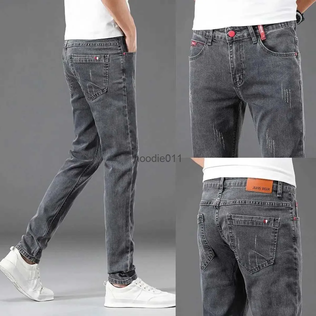 Herren Jeans 2023 Frühling und Herbst Neue klassische Mode einfarbig Retro Freizeithosen Männer Slim Bequeme hochwertige Stretch Jeans 27-38 L231220