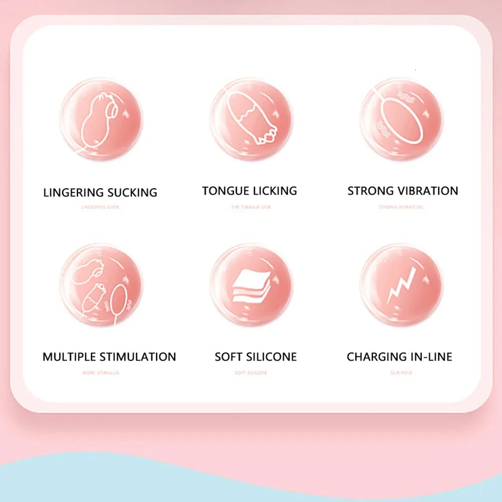 G-Spot Vibrator Silicone Clitoral Sucker with Tongue Licking Function  3.7x8.2in Pink Vibrating Egg for Female Masturbation from Dhgate Vibrators 