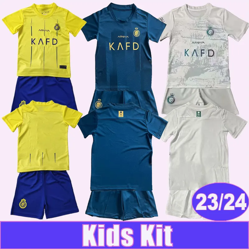 Al Nassr FC Kids Kit RONALDO Home Yellow Version 3rd Childrens Football