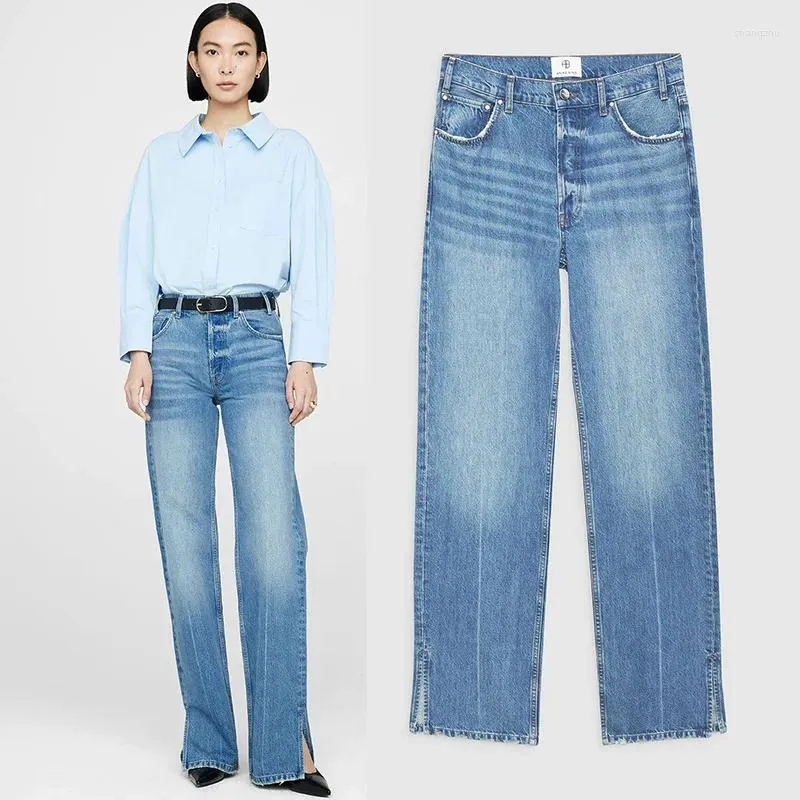 Calças femininas AB Jeans Senhoras Baggy Cintura Alta Street Wear Y2K Moda 2023 Tendência Inverno