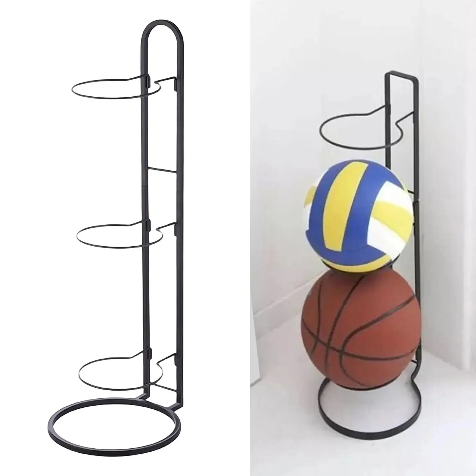 Metal Football Basketball Display Storage Rack Shelf Stand Balls Holder