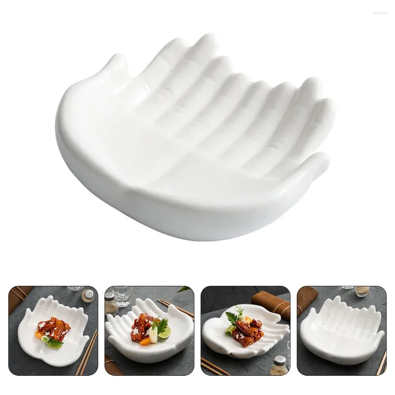 Servis uppsättningar middag tallrik söt plats bekväm sushi dessert vita plattor som serverar dekorativ keramik delikat