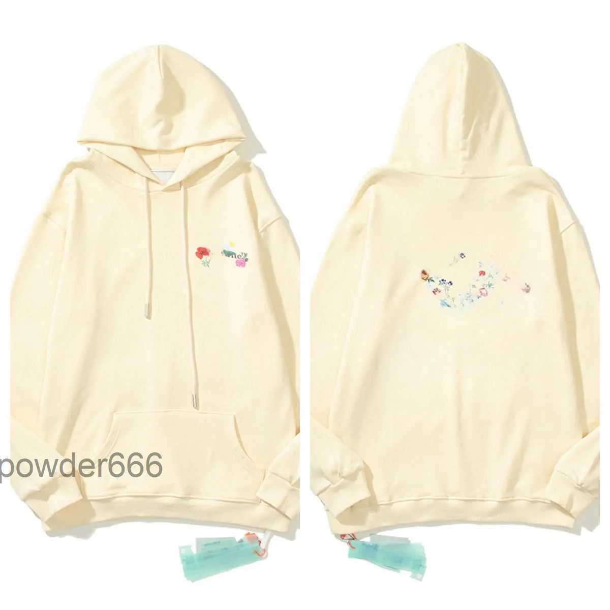 2023 DUPES REPS HOUTRICH PIĘKUJĄCY Z HURIE POLO KOBIETY KOBIETY PEŁNE ZIP UP MONS Designer Hoddie Offwhite Felpa White S5 29vx