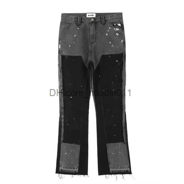 パンツ Gaintipdesign Straight Flare Black Denim Gaintipdesign Straight Flare Black Denim Flare Painters