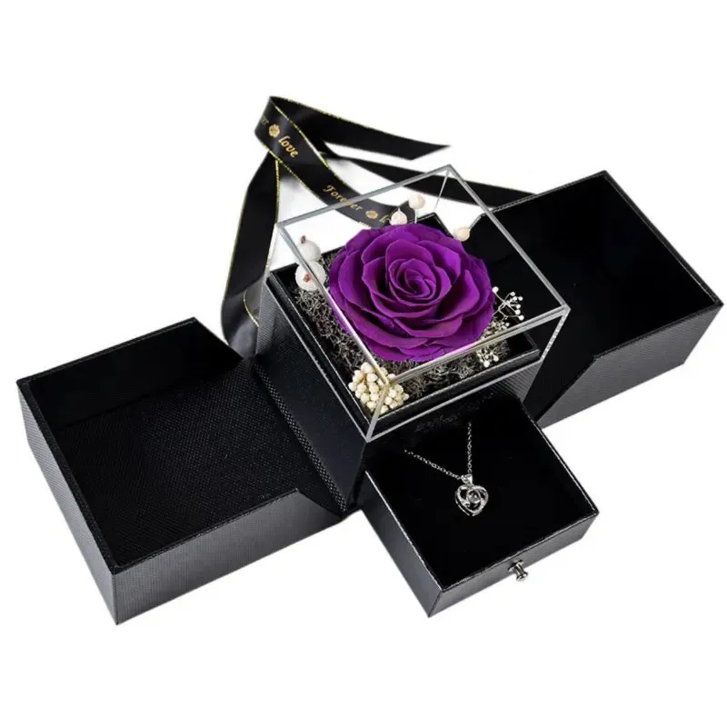 Rosa Conservata Eterna In Vetro | Regalo Per Donne, Mamma, Fidanzata | San Valentino, Compleanno