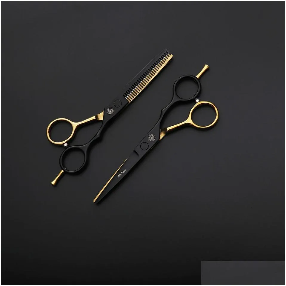 Hair Scissors Hair Scissors Sharp Blade Professional 55 60 Salon Cutting Shears Barber Hairdressing 230706 Drop Delivery Hair Products Dhnzm