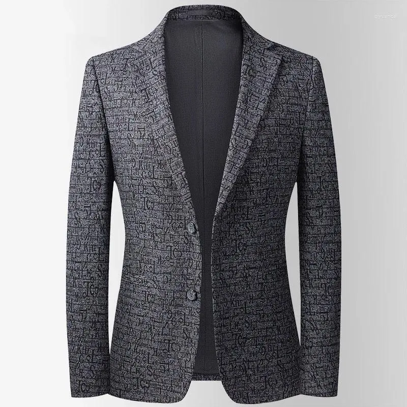 Garnitury męskie 2023 jesienna zimowa marynarka kurtka Slim Fit Fit Fair Casual High Quality Men Men Jacquard Tloave Suit for Business