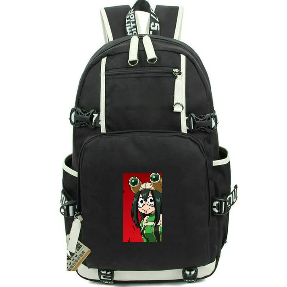 Asui Tsuyu backpack My Hero Academia daypack Froppy school bag Anime packsack Print rucksack Casual schoolbag Computer day pack