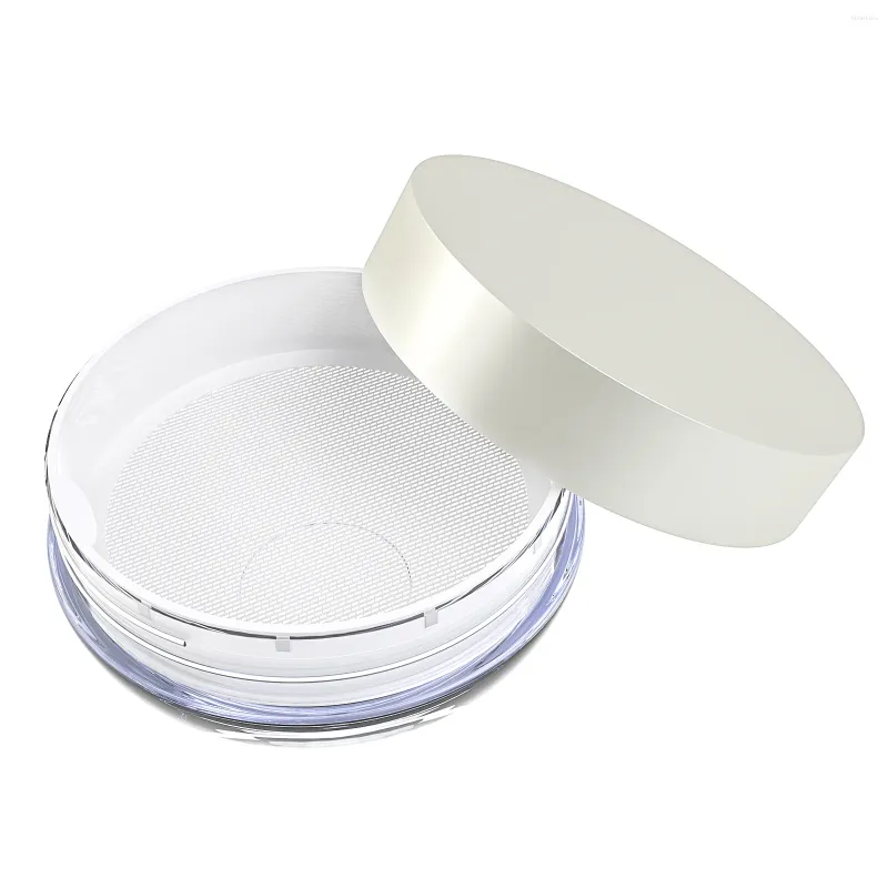 Bouteilles de stockage FRCOLOR Boîte de poudre en vrac réutilisable avec étui de maquillage en plastique filet élastique bricolage conteneur compact