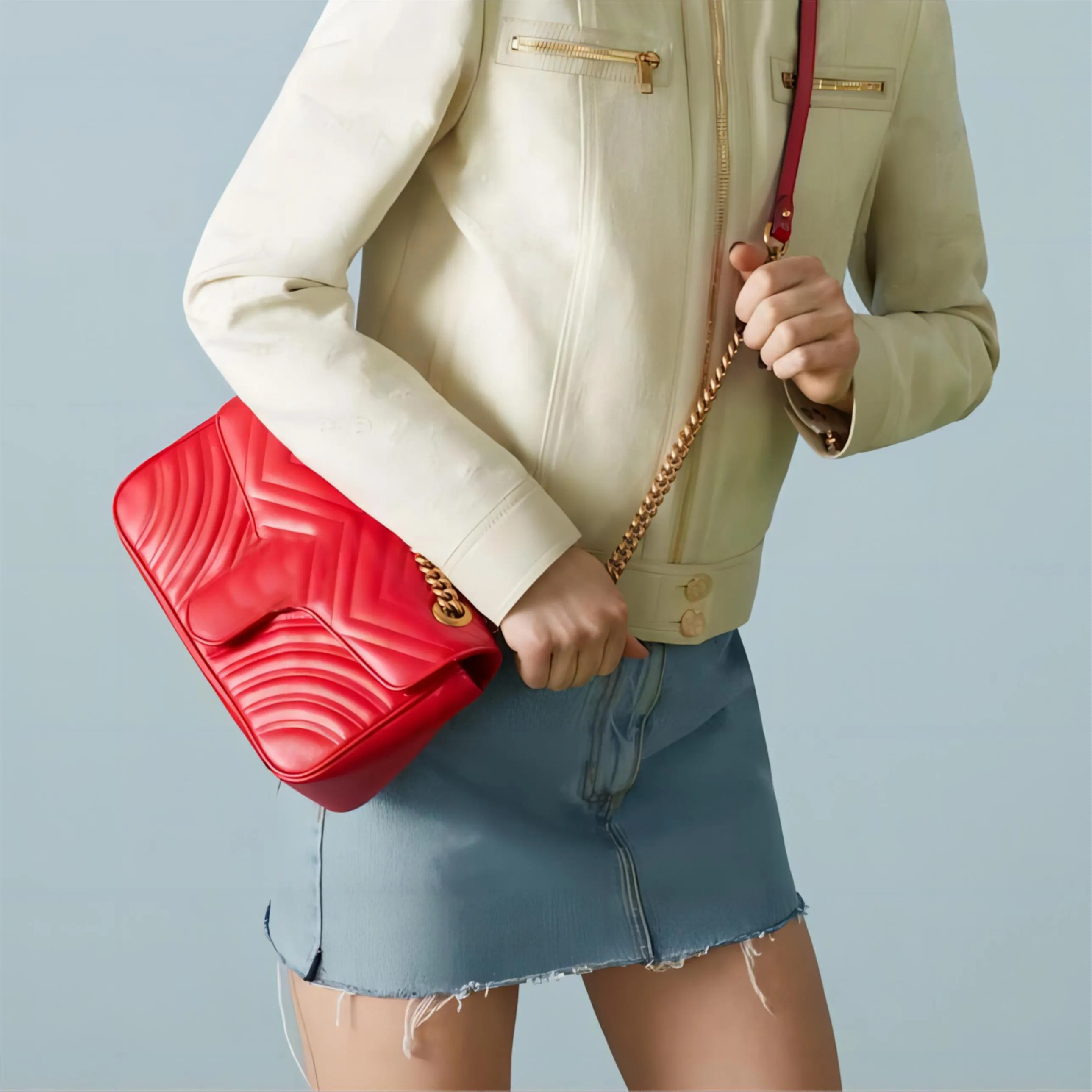 Camera Bag Red Crossbody Designer Bag Luxury Camera Bag Genuine