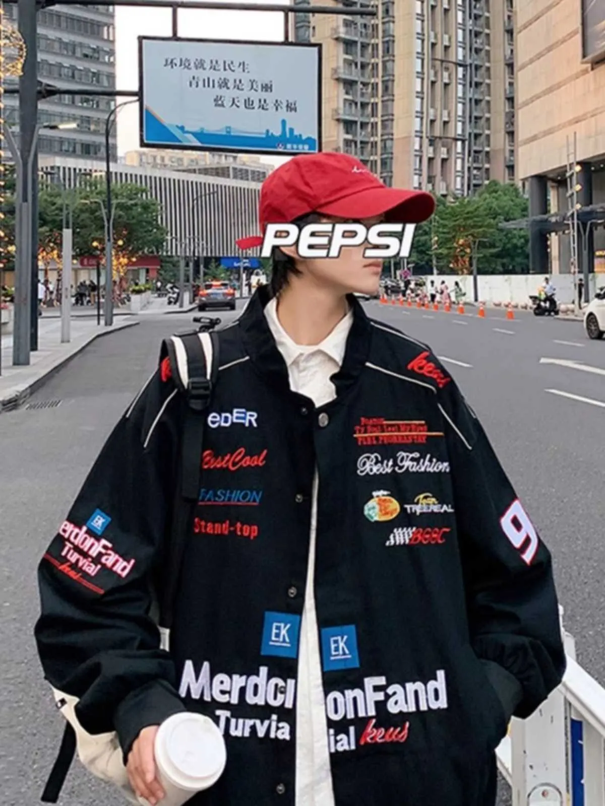 DHgate Vintage Washed Cotton Mens Motorcycle Racing Jacket Autumn Winter Apparel