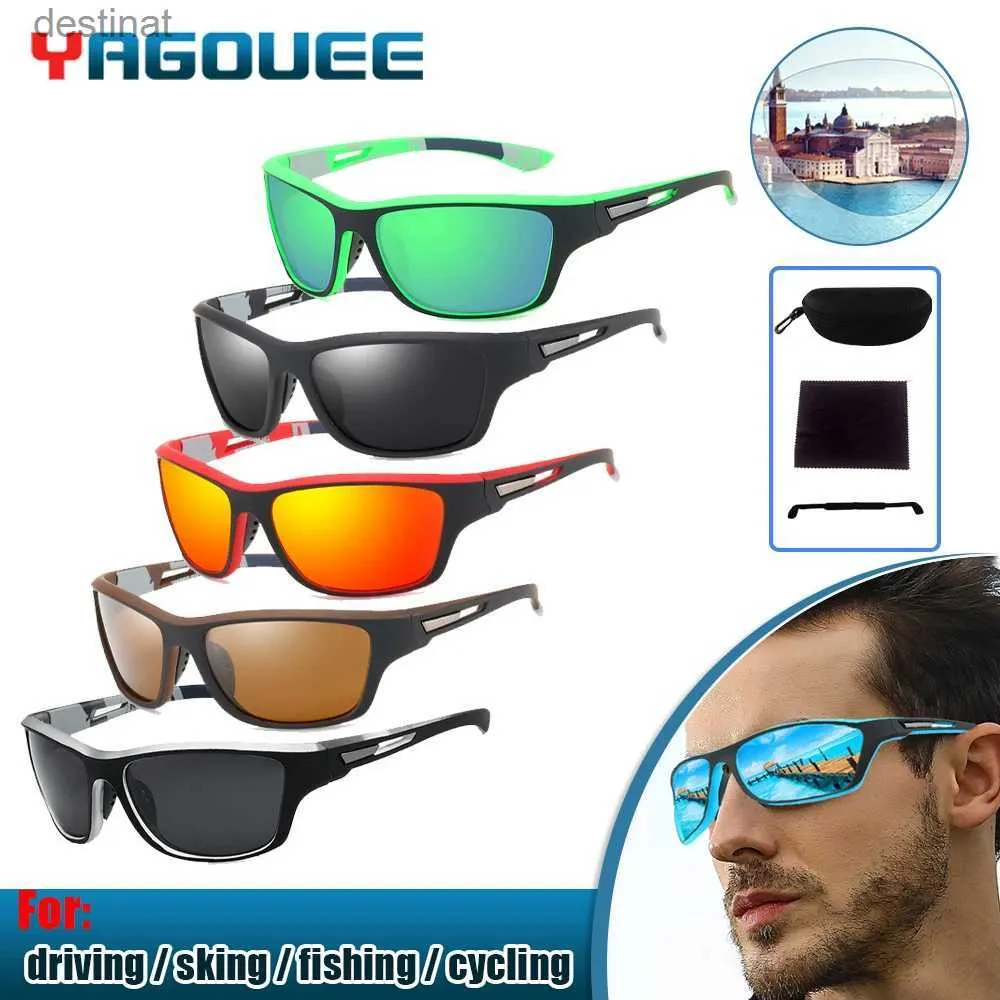 Solglasögon Mens Sun Glasses UV Protection Sport Polariserad för män utomhus sport vindtäta sandcyklar solglasögon sport solglasögon för manl231219