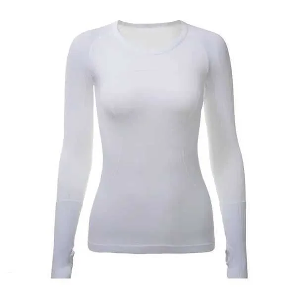 Lu Dames Yogashirt T-shirts Dames volledig T-shirt Hoog-elastisch ademend hardloopshirt Sneldrogend Naadloos korte mouwen Sport-fietsen Gymkleding LNMJ