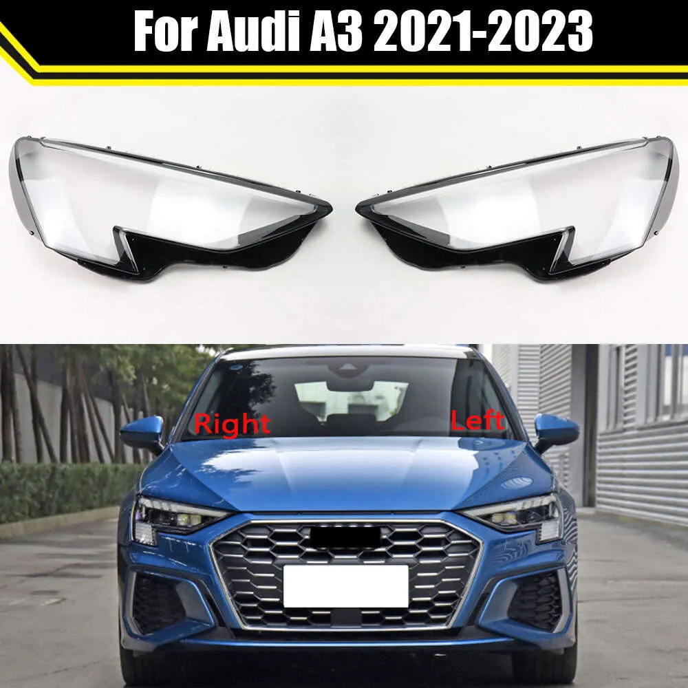 Copertina di fari per fari proiettati guscio di guscio LIBA GLI vetro Plampo trasparente Sostituire Lampcover per Audi A3 2021 2022 2023