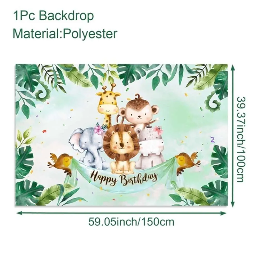 Sfondo Rotondo Safari 2m - Per Feste Bambini, Compleanni, Foto - Foto 5