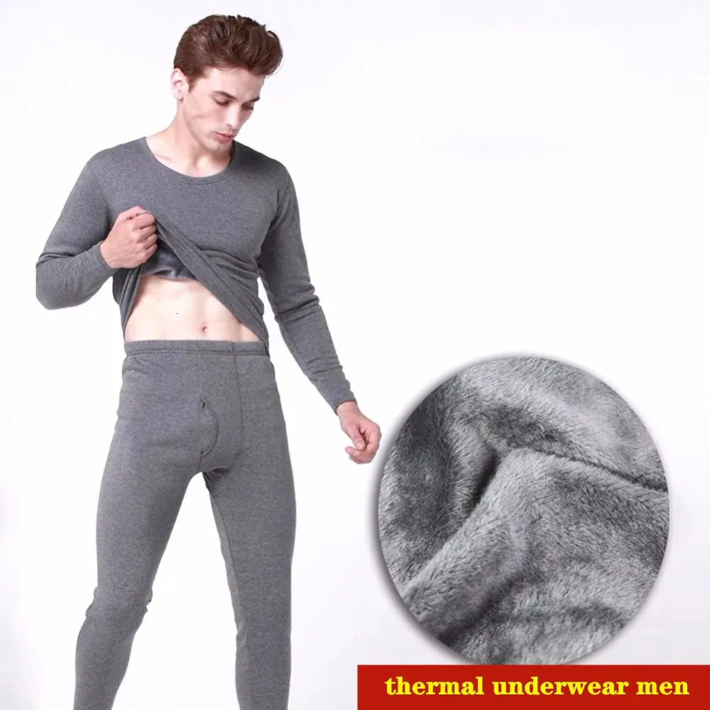 Winter Thermisch Ondergoed Lange Onderbroek Heren Warm Houden Tops Broek Set Dikke Kleding Comfortabele Thermosets 231220