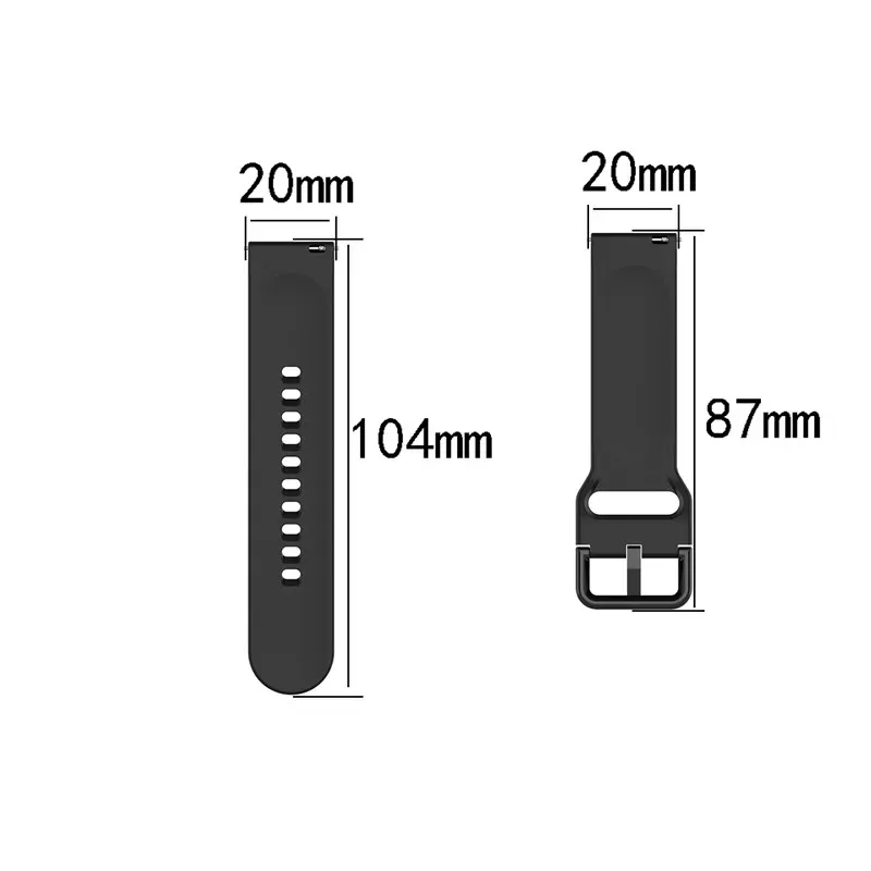 Sport Silicone Watchband Strap for Xiaomi Huami Amazfit GTS/GTR 42mm/ Bip Lite samsung S2 Gear Sport Smart Watch Strap Bracelet Band