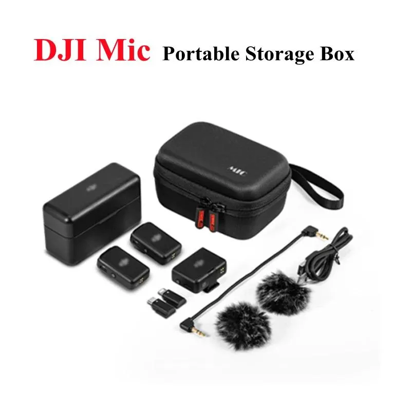 Microfoons draagbare opbergdoos voor DJI MIC Draadloze microfoon PU -koppeling Outdoor Antifall Waterdichte antiscratch Carry Case Accessoire