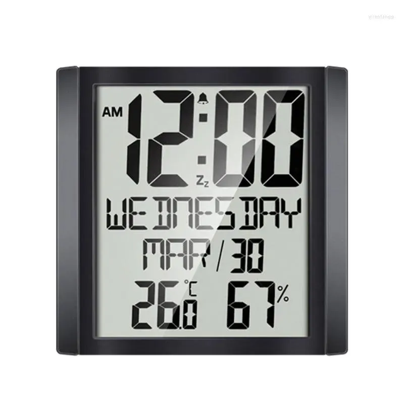 Clocks Wall Clocks Large Screen Clock Home Temperature And Humidity Meter Alarm Living Room Digital Electronic