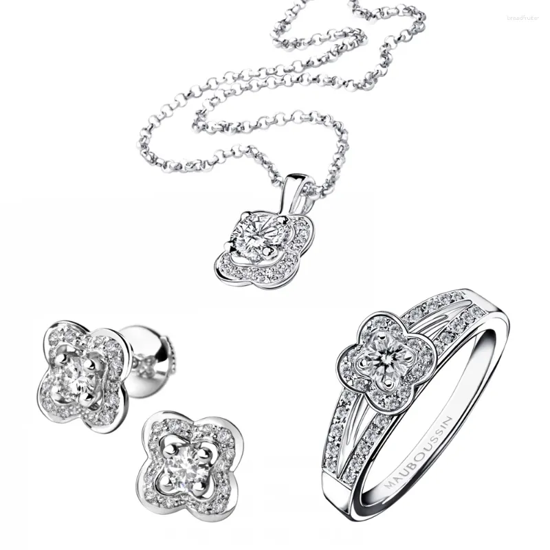 Кольца кластера Mauboussin, французские роскошные ювелирные изделия на День святого Валентина, женское ожерелье из стерлингового серебра 925 пробы, высокое качество, не выцветает