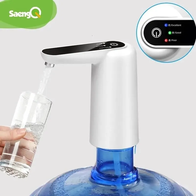 Pumpar vattenpumpar Saengq Dispenser Automatisk Mini Barreled Electric Pump USB -laddning Portable Drink 230410
