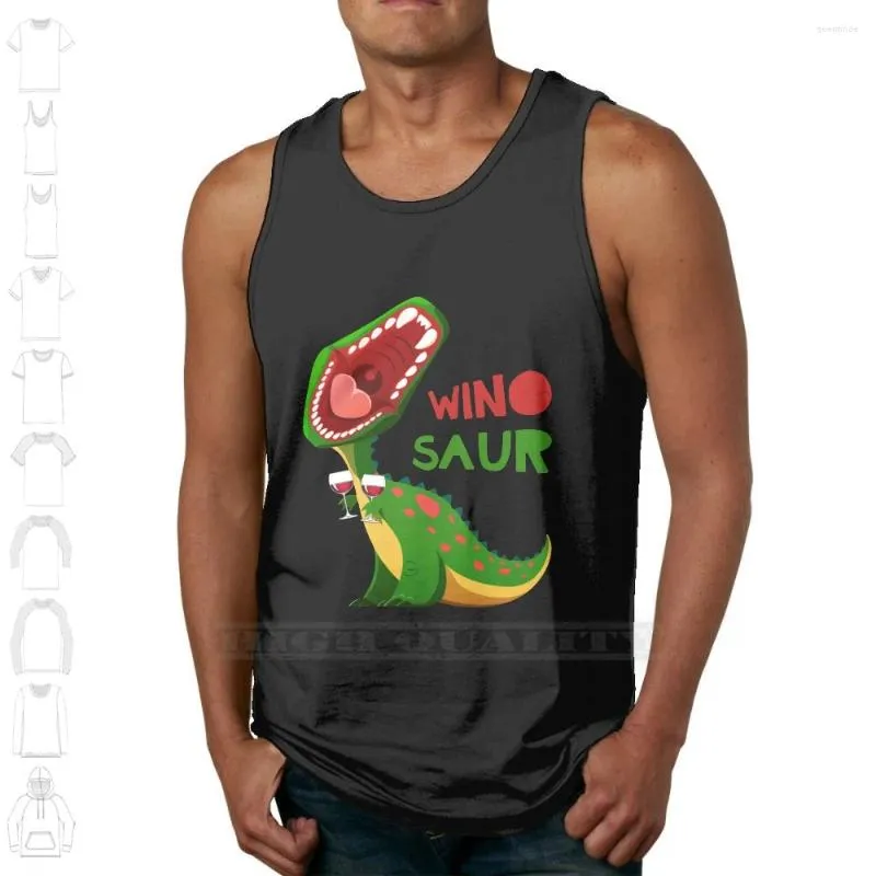 Männer Tank Tops Winosaurus Roar Wein Trinken Winosaur T Shirt Custom Design Druck Für Männer Frauen Geschenk Baumwolle Cool