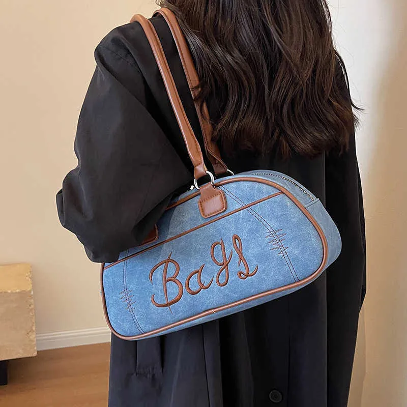 Satchel onderarmtas voor vrouwen met grote capaciteit 2024 NIEUW NICHE Design High -End Feelt Trendy Internet Celebrity Handtas Schouder 231221