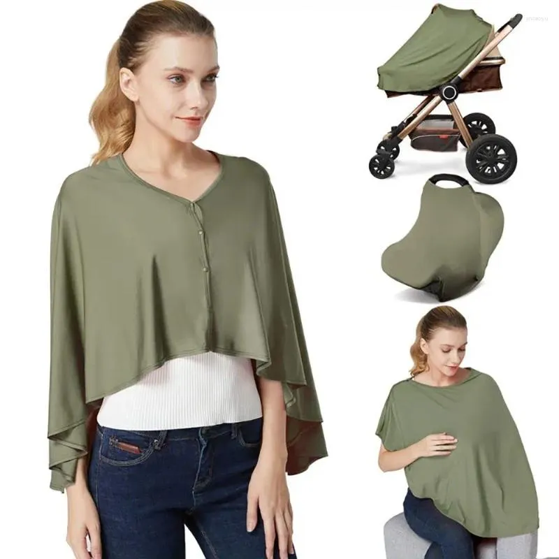 Kinderwagenonderdelen Multifunctionele borstvoedingshoes Privacybescherming Effen kleur Babyponcho Mousselinestof Borstvoeding Dames