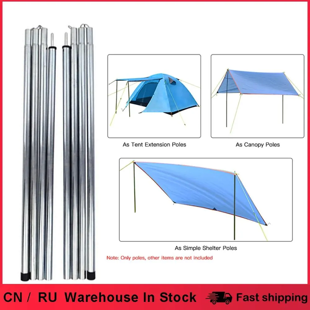 Shelters 2 Pack Outdoor Camping Tent Pole Portable Tent Canopy Support Rods Tent Poles Canopy Awning Frames Tent Accessory