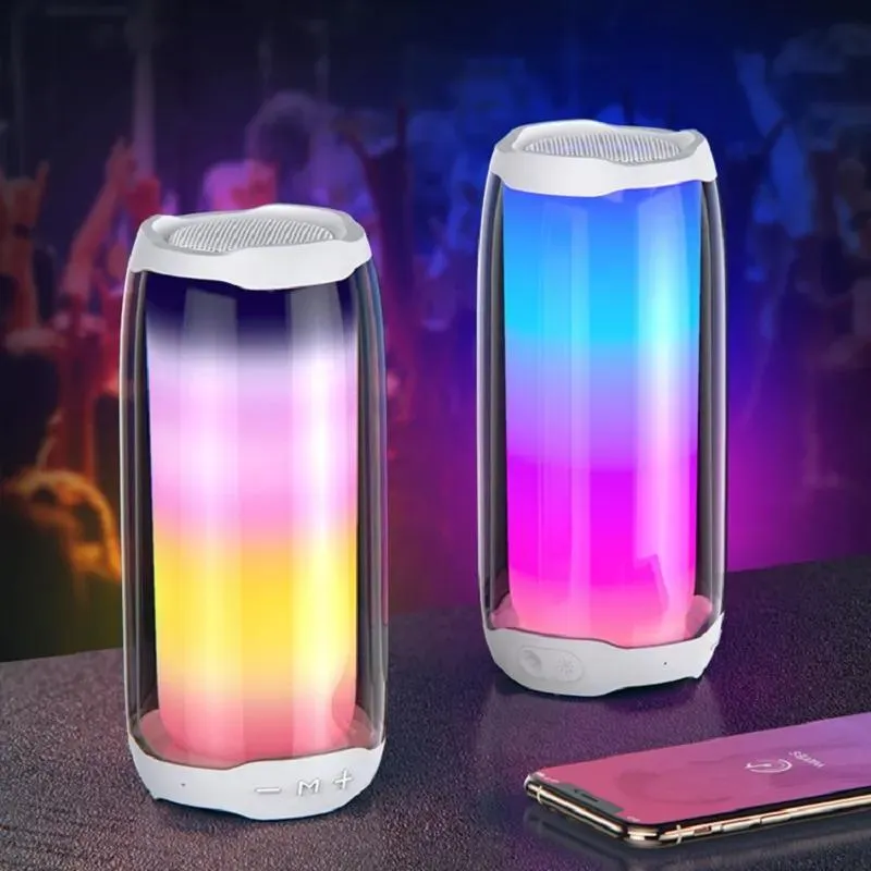 Lautsprecher Tragbare Lautsprecher PULSE4 Drahtloser Bluetooth-Lautsprecher Pulse 4 Wasserdichter tragbarer tiefer Bass-Stereo-Sound mit LED-Licht Partybox für