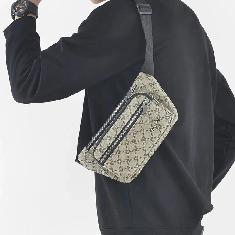 Hommes sac mode taille décontractée marque de luxe Fanny Pack mâle loisirs poitrine sacs de haute qualité à la mode épaule téléphone sac à main 231220