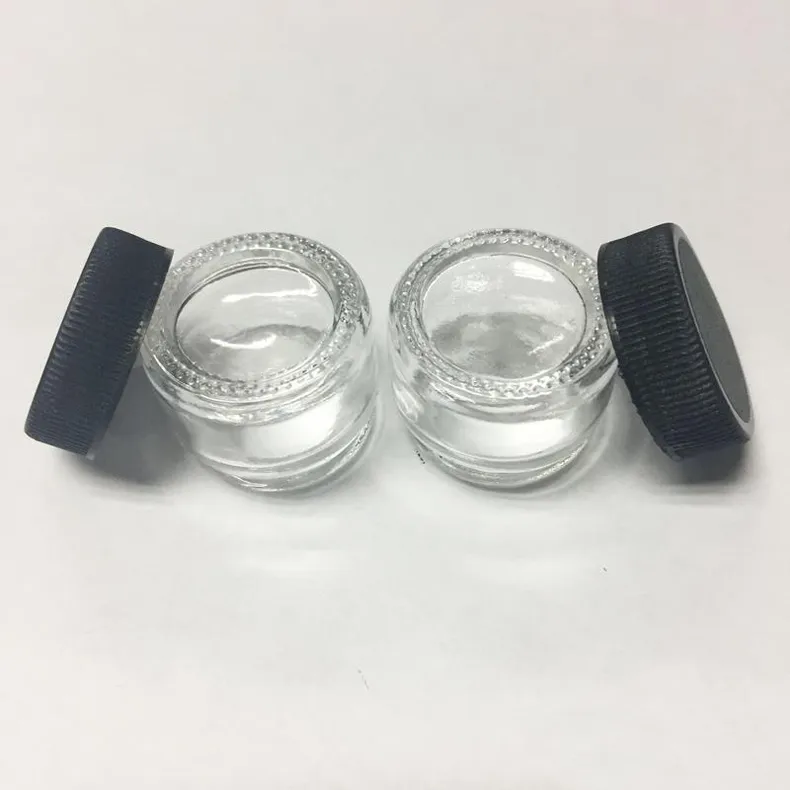 Food Grade Non Stick 5ml Thick Glass Jar with Screw Top Wax Dab Jar Concentrate Container