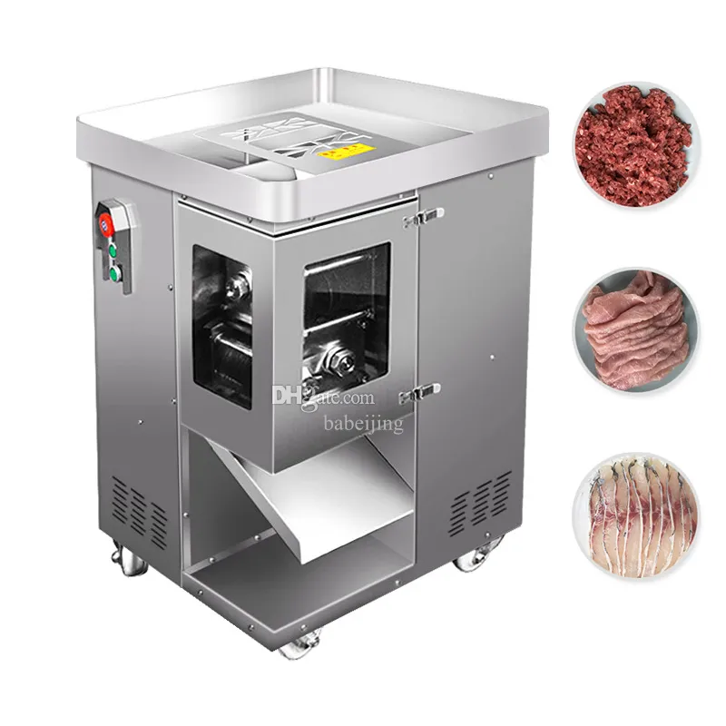 Máquina de corte de carne comercial de aço inoxidável Retalhe de carne fresca e cortador de máquina de fatia