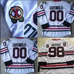 Clark Griswold 00 National Lampoon's Christmas Vacation Hockey Jersey Men Kids youth 98 Connor Bedard Hockey Jersey 100% Stitched