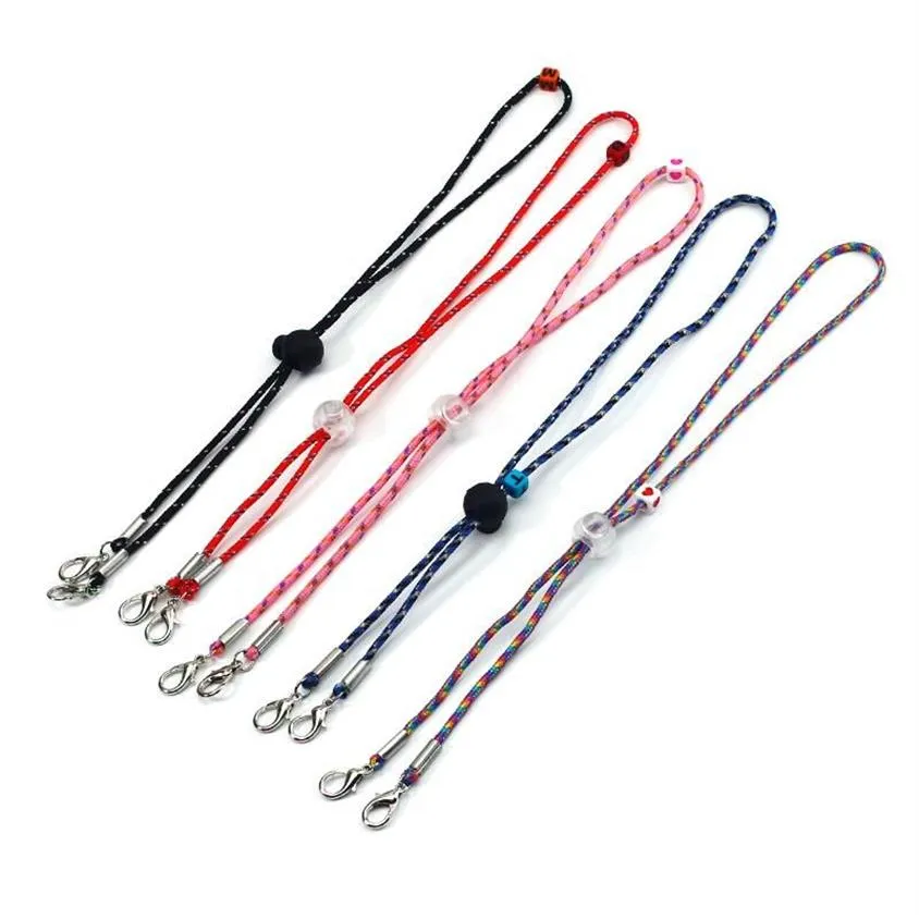 Adjustable Paracord Ropes Facemask Lanyard Versatility Anti Lost Face Cover Protection Holder Chain Initial Heart Ear Saver Chains259S