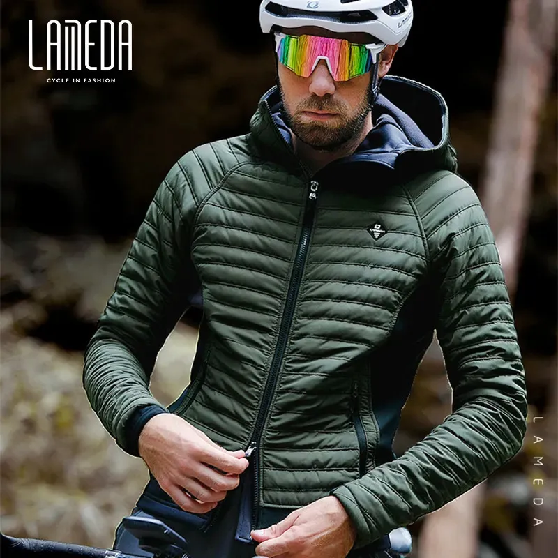 LAMEDA keep out the cold - 10 degrees winter windproof and warm thickened men's cycling jacket outdoor sports cotton jacket 231220
